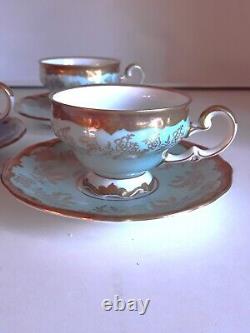 Weimar Katharina tea Demitasse Set 5 coffee cups and saucers Gold Germany 10pcs