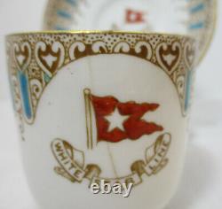 White Star Line Rms Olympic Titanic Era 1st CL Demitasse Cup & Saucer 1906-1907