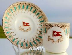 White Star Line Rms Olympic Titanic Era 1st CL Demitasse Cup & Saucer 1906/9 A/f