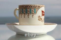 White Star Line Rms Olympic Titanic Era 1st CL Demitasse Cup & Saucer 1906 A/f