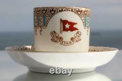 White Star Line Rms Olympic Titanic Era 1st CL Demitasse Cup & Saucer 1906 A/f