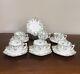 Wileman & Co Shelley Green Ivy Demitasse Cup & Saucer C. 1889 Set Of 6