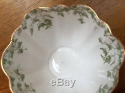 Wileman & Co Shelley GREEN IVY Demitasse Cup & Saucer c. 1889 Set of 6