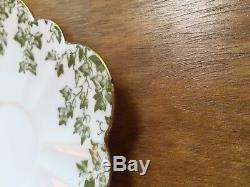 Wileman & Co Shelley GREEN IVY Demitasse Cup & Saucer c. 1889 Set of 6