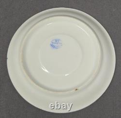 William Lycott Cobalt and Floral Demitasse Cup & Saucer