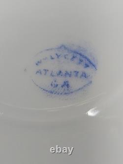 William Lycott Cobalt and Floral Demitasse Cup & Saucer