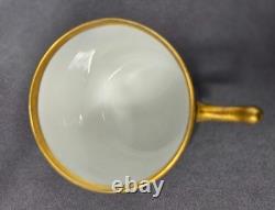 William Lycott Cobalt and Floral Demitasse Cup & Saucer