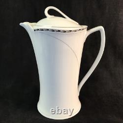 Wintering Demitasse Service for 12 Coffee Pot Cups Saucers Creamer Sugar Germany