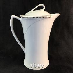 Wintering Demitasse Service for 12 Coffee Pot Cups Saucers Creamer Sugar Germany