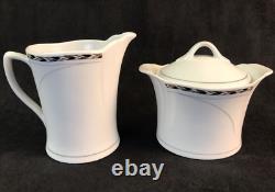 Wintering Demitasse Service for 12 Coffee Pot Cups Saucers Creamer Sugar Germany