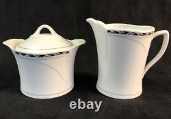 Wintering Demitasse Service for 12 Coffee Pot Cups Saucers Creamer Sugar Germany