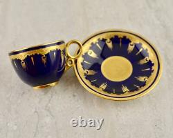 X4 Antique C. 1880 Victorian Coalport demitasse cups & saucers by Tiffany & Co