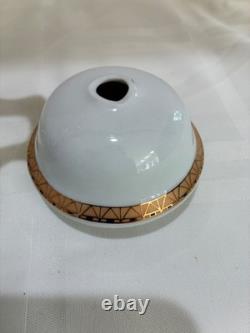 Yau Shing Laurel Shield porcelain demitasse coffee/tea set 12 cups and saucers