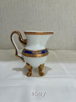 Yau Shing Laurel Shield porcelain demitasse coffee/tea set 12 cups and saucers