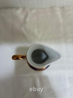 Yau Shing Laurel Shield porcelain demitasse coffee/tea set 12 cups and saucers