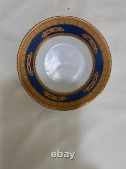 Yau Shing Laurel Shield porcelain demitasse coffee/tea set 12 cups and saucers
