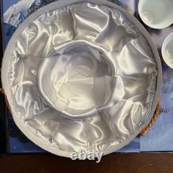 Yedi Butterfly Filigree Rim Demitasse Espresso Cup & Saucer A Set Of 6 NIB