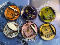 Yedi Butterfly Filigree Rim Demitasse Espresso Cup & Saucer A Set Of 6 NIB