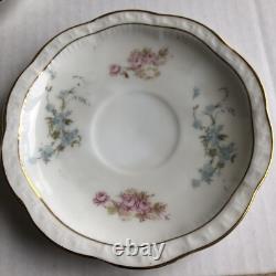 Z S & C Bavaria Demitasse Cup & Saucer Set Of 5 Pink Blue Floral Orleans ZSC60