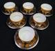 Zani Tulipano Mcm Espresso Demitasse Set 6 Stainless Steel & Porcelain Cups