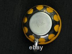 Zani Tulipano MCM Espresso Demitasse Set 6 Stainless Steel & Porcelain Cups