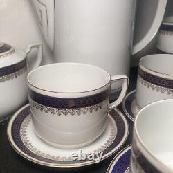 Zeh Scherzer Bavaria Demitasse Coffee / Tea Set Cups, Saucers, &Sugar Dish